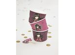 Coccinella Santoro Contenitore Decorazione Festa 8 Pezzi Rosa-Nero Ml - Taglia Unica