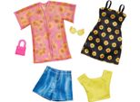 Mattel GWF04, HBV71 - Barbie Fashions 2-Pack - Vestito Girasole E Jeans Corto