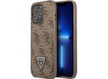 Guess Guhcp13Lp4Tpw Custodia Rigida Marrone/Marrone Per Iphone 13 Pro / 13 6.1 4G Triangolo Logo Cardslot