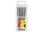 Stabilo Worker Colorful Nero, Blu, Verde, Rosso 4 Pz