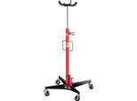 Cric A Trasmissione Idraulica Mobile Wiltec 500 Kg 110-195 Cm Di Altezza Di Sollevamento, Con 4 Rulli In Acciaio, Artiglio Di Sollevamento, Pedale, Martinetto Idraulico Per Auto E Camion