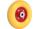 Wiltec Ruota Inpoliuretanoantiforatura 2.80/2.50-4 60 X 230 Mm 90 Kg, Ruota Per Carriola In Gomma Piena In Poliuretano Con Cerchio In Acciaio, Ruota Per Carriola Antiforatura