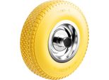 Wiltec Ruota Inpoliuretanoantiforatura 3.00-4 75 X 255 Mm 100 Kg, Ruota Per Carriola In Gomma Piena In Poliuretano Con Cerchio In Acciaio, Ruota Per Carriola Antiforatura