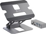 J5Create JTS427-N Docking Station Multiangolare Dual 4K - Supporto Per Notebook E Tablet - Grigio - Alluminio - 40,6 Cm (16" )"