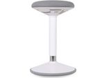 Sgabello Wiltec Sit & Stand Grigio, Sgabello Girevole Regolabile In Altezza Fino A 81 Cm, Sgabello Imbottito Fino A 135 Kg, Sgabello Girevole Moderno Per Ufficio E Home Office