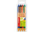 Stabilo® 6030/4 Pointball® Biros - 0,5 Mm, Meccanismo Retrattile, Confezione Da 4 Pezzi Assortiti