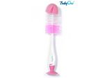 Babyono Spazzola Per Biberon Con Ventosa - Rosa