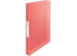Esselte - Raccoglitore Ad Anelli Colour'breeze, 4 Anelli, Pp, Ft A4, Con Copertina Morbida, Corallo