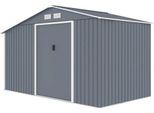 Casetta Da Giardino In Metallo Rojaplast Luke B 332 X 181 Cm Grigio Scuro
