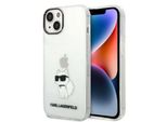 Karl Lagerfeld Klhcp14Mhnchtct Custodia Rigida Trasparente Per Iphone 14 Plus / 15 Plus 6,7 Ikonik Choupette