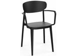 Poltrona Da Giardino Mare Armchair Impilabile Nero
