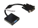 Link Accessori LKADAT121 Cavo Video Adattatore 0,2 M Vga (D-Sub) DVI-D Nero