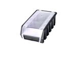 Contenitore Aperto Con Coperchio Incernierato Dimensioni 2L Nero 11,5X21,5X7,5 Cm