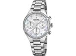 Festina F20401-1 Cyrkonie Orologio Da Donna Argento