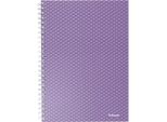 Esselte Colour'breeze A5 Quaderno A Spirale, A Righe, 80 Fogli, Viola