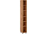 Regal Welltime "Soria", Braun (Eichefarben), B:25Cm H:185Cm T:35Cm, Holzwerkstoff, Regale, Regal
