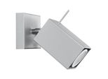 Lampada Da Parete Merida 1 Grigio 1Xgu10 10W Acciaio 8X16X8Cm Sollux Lighting