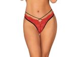 Mettia - Perizoma Sexy In Pizzo - Nero/Rosso