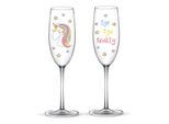 EinhornLiebe - Sektgläser Set - Einhorn Glas Bye Bye Reality (2 Stück) Proseccogläser Gläser