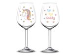EinhornLiebe - Weingläser Set - Bye Bye Reality (2 Stück) Weinglas Glas Unicorn Einhorn