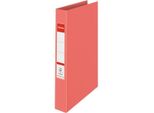 Esselte - Raccoglitore Ad Anelli Colour'breeze, 2 Anelli, Pp, Ft A4, Con Copertina Rigida, Corallo