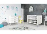 Babymöbel-Set TICAA Blanka, weiß, B/H: 70cm x 140cm, Schlafzimmermöbel-Sets, Bett + Wickelkommode