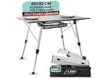 Tavolo Da Campeggio Pieghevole Regolabile In Altezza 92 X 60 Cm Alluminio 2 Persone 65,5 Cm Spazio Per Le Gambe Tavolo Da Balcone Piccolo 4,4 Kg