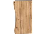 HäNgeschrank Welltime "Stubach", Grau (Mattgrau), B:30Cm H:64Cm T:20Cm, Mdf, SchräNke, HäNgeschrank, TüR Mit Baumkante