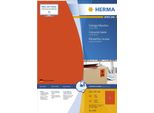 Etichette A4 Rosso 210X297 Mm Carta Opaca 100 Pz.