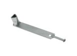 Alberts 782047 Chiave Triangolare, Per Paletti Di Sbarramento Con Serratura Triangolare, Zincata, Lunghezza Gamba 19 Mm