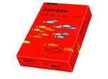 Papyrus 88042475 Rainbow Intensiv A4, 80 G/Qm, Intensivrot, 500 Blatt