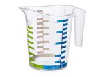 Rotho Domino Messbecher Transparent, Mit Skala, Inhalt: 1,00 Liter