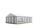 Toolport Tendone Per Feste 5X10 M Pvc Grigio-Bianco 100% Impermeabile Tendone Da Esterno Tenda Party