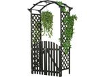 Arco Di Rose Mucola Con Cancello Pergola Rampicante Aiuto Cancello Arco Traliccio In Legno Struttura Rampicante Pergola Rosa Colonna Arco Giardino - Nero