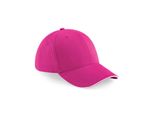 Berretto A 6 Pannelli Beechfield B20 | Athleisure - Colore: Fucsia/Bianco - Taglia: Unica