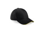 Beechfield B20 | Athleisure 6 Panel Cap - Farbe: Black/Yellow - GrößE: One Size