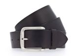 Mustang Pelle Cintura Adjustable Leather Belt W85 Dark Brown Marrone