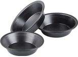 Dr. Oetker Vassoio Per Pizza E Torta 10 Cm, Set Di 3 Per Cuocere Torte Succose E Pizze Deliziose, Versatile, Speciale Rivestimento Antiaderente, (Colore: Nero), Quantità: Set Di 3
