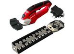 Einhell GE-CG 12 Li Wt Tosaerba A Batteria 10 Cm 12 V Agli Ioni Di Litio (Li-Ion) Nero, Rosso