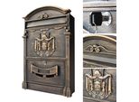 Cassetta Postale Letterbox Cassetta Postale Da Parete Post 3D Vintage Antico Oro