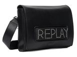 Replay Pelle Borsa A Tracolla Borsa Da Sera Shoulder Bag Black Nero