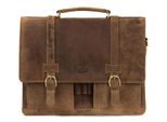 Harold's Pelle Borsa Da Ufficio Cartella Antic Briefcase Nature Marrone