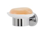 Bremermann Serie Bagno Lucente - Portasapone, Portasapone In Vetro E Acciaio Inox, Cromato