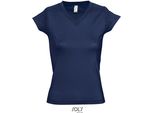 Sols 11388 | Maglietta Donna Con Scollo A V Moon - Colore: French Navy - Taglia: 3XL