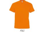 Sols 11150 | Maglietta A Maniche Corte Victory Con Scollo A V Da Uomo - Colore: Arancione - Taglia: 3XL
