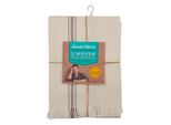 Set Di Strofinacci Jamie Oliver Rustic Italian, 2 Pezzi, Strofinaccio, Asciugapiatti, Asciugamano Da Cucina, Cotone, Marrone Scuro A Righe, 70 X 50 Cm, 546023