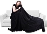 Coperta In Microfibra, Colore: Nero, Dimensioni: 130X170 Cm