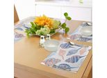 Tovagliette Abakuhaus Con Conchiglie, Creature Marine E Vita Marina Conchiglie Colorate In Stile Spiaggia, Decorazioni Da Tavola In Tessuto Resistente Al Lavaggio Per La Sala Da Pranzo E La Cucina, Blu, Bianco E Arancione Chiaro
