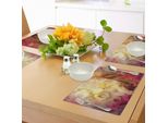 Tovagliette Abakuhaus, Composizione Con Motivi Musicali Note E Chiave Design Illustrazione Grunge Colorata, Tiscjdeco In Tessuto Resistente Al Lavaggio Per La Sala Da Pranzo E La Cucina, Multicolore