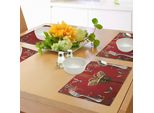 Tovagliette Abakuhaus Mandala, Motivi Floreali Orientali In Cornice Artistica Tradizionale Semi-Boho Su Sfondo Rosa, Tiscjdeco In Tessuto Resistente Al Lavaggio Per La Sala Da Pranzo E La Cucina, Multicolore